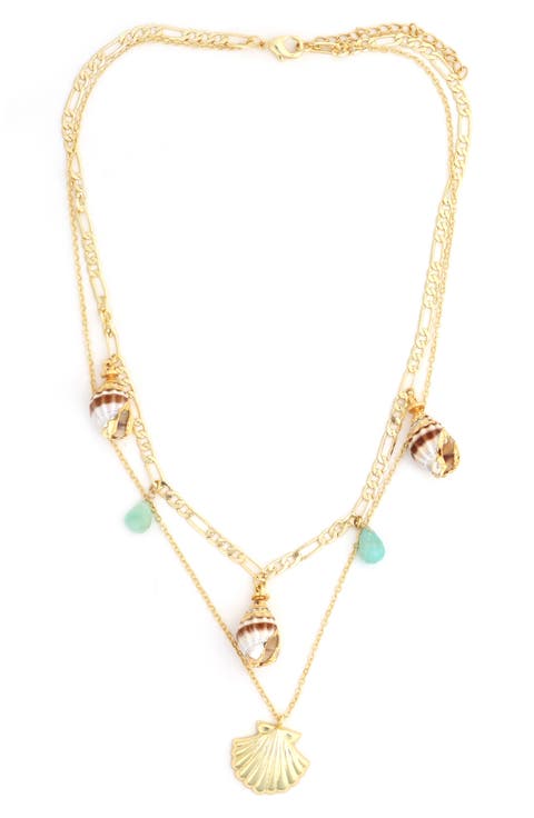 Seashell Charm Layered Necklace