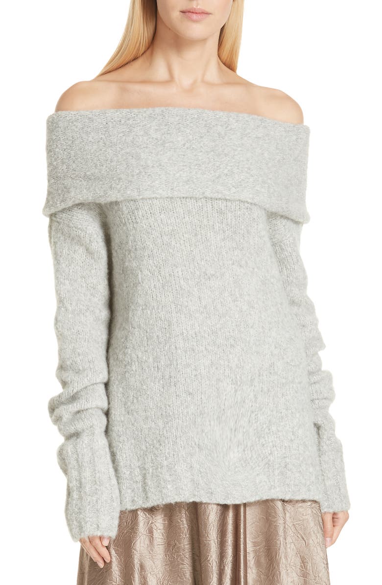 Vince Off-the-Shoulder Alpaca Blend Sweater, Main, color,