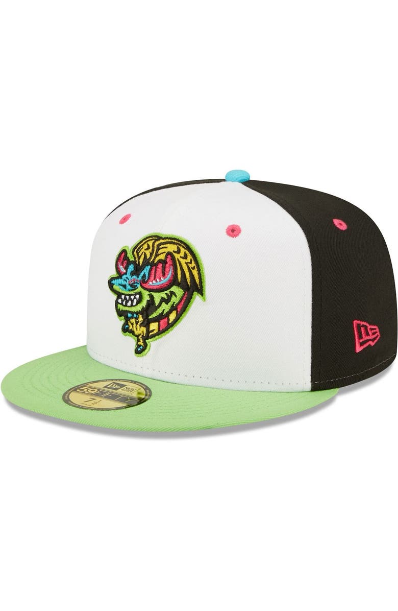 New Era Men's New Era White/Green Alebrijes de Modesto Copa De La Diversion 59FIFTY Fitted Hat, Main, color, White