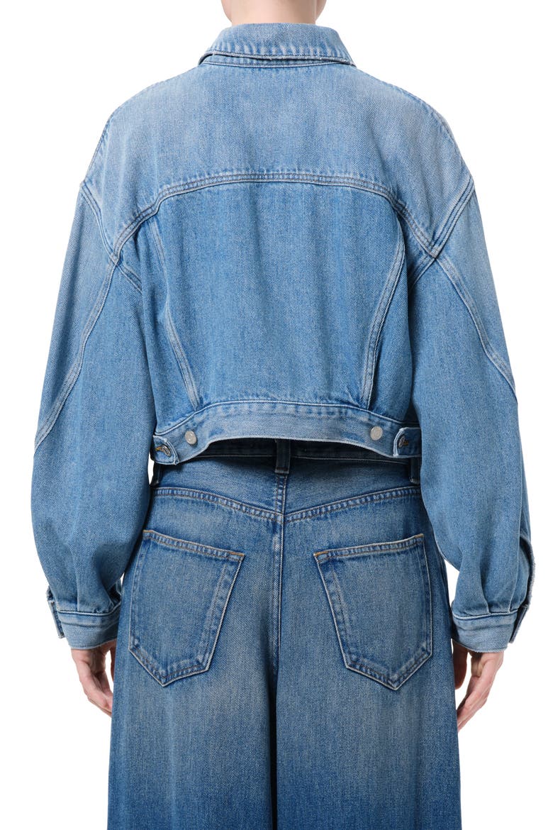 Palmer Denim Trucker Jacket, Alternate, color, SCRIPT MED TINTED INDIGO