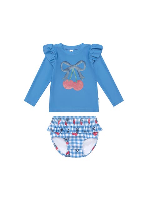 Cherry Gingham 2Pc Swim Set (Toddler, Little Kid, Big Kid)