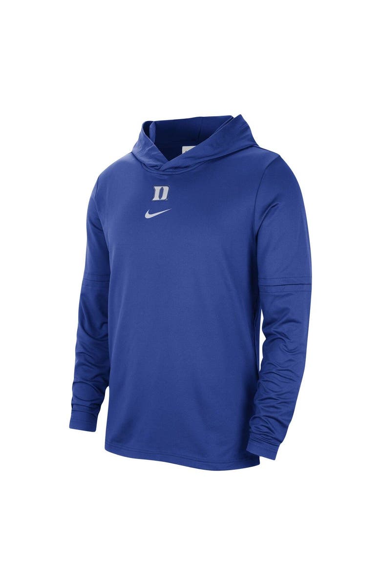 Nike Men's Nike Royal Duke Blue Devils Player Hoodie Long Sleeve Performance Top, Alternate, color, 