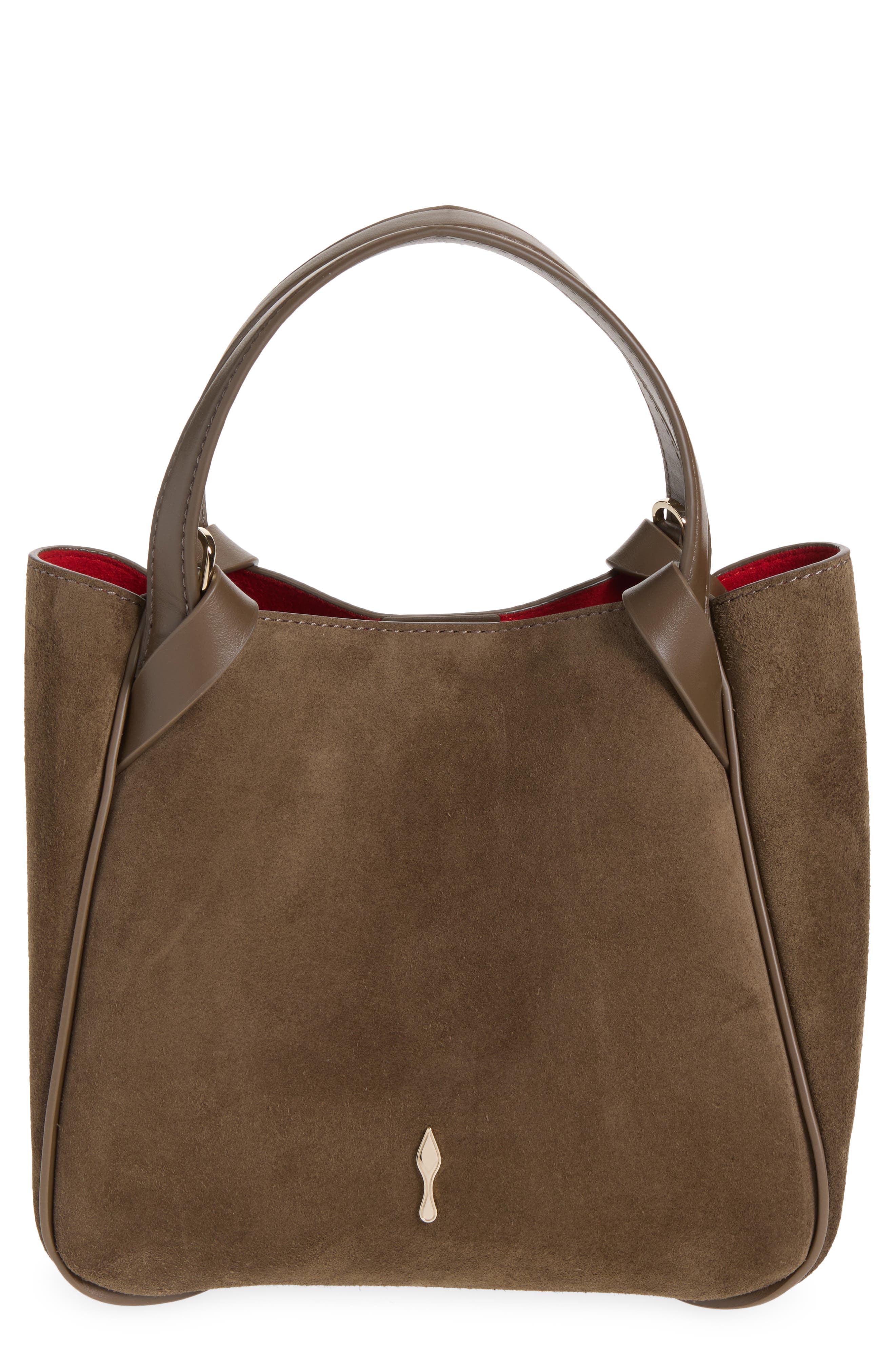 Mini Bettina Crosta Suede Tote, Main, color, E448 SILEX