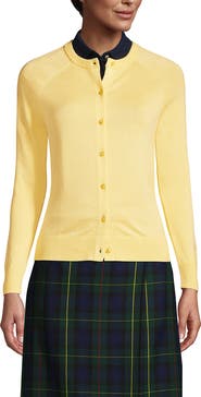 Lands' End School Uniform Young Cotton Modal Cardigan Sweater