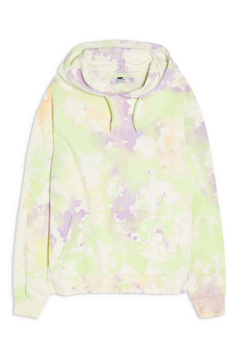 Holi Tie Dye Hooded Sweatshirt, Alternate, color, YELLOW MULTI