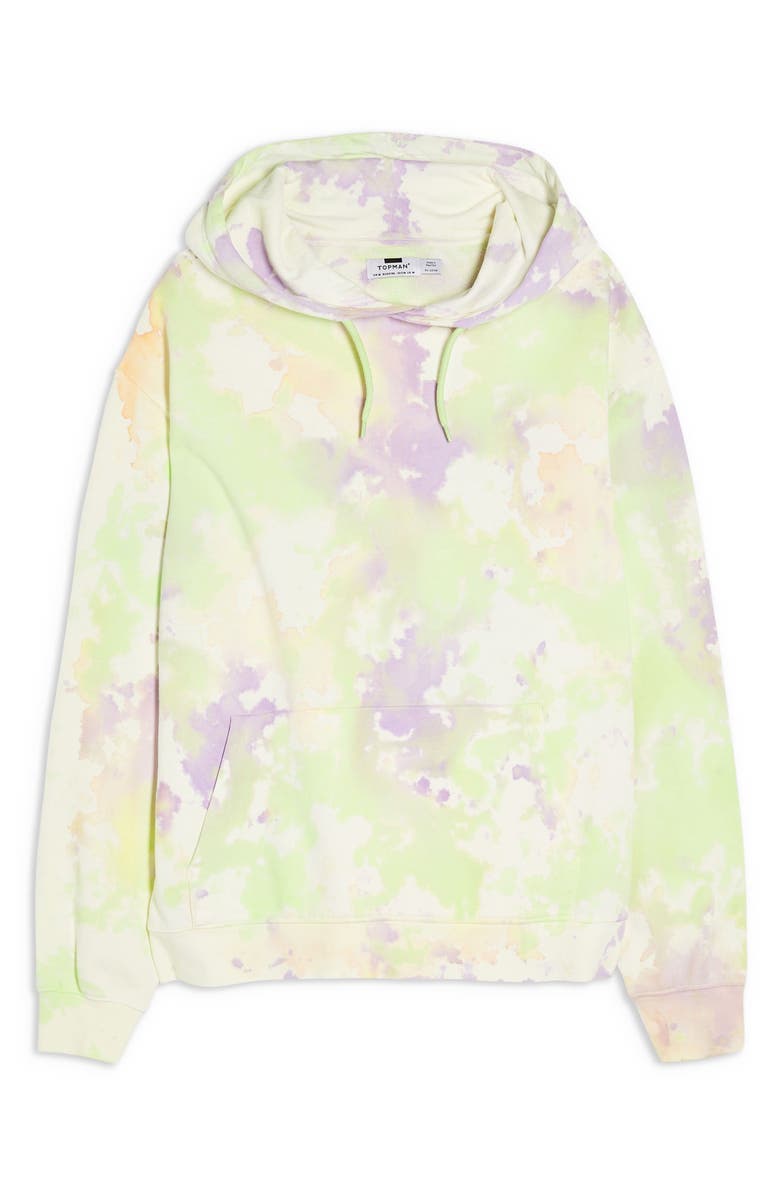 Topman Holi Tie Dye Hooded Sweatshirt, Alternate, color, 