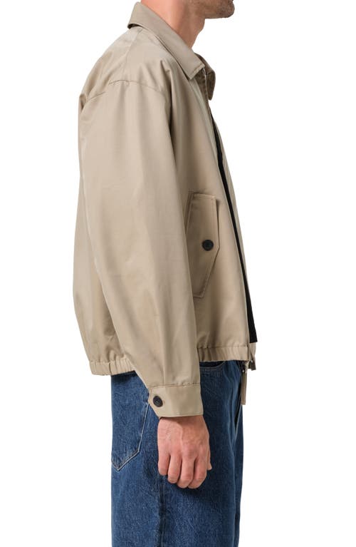 Agolde Torres Cotton-blend Twill Jacket In Khaki (light Tan)