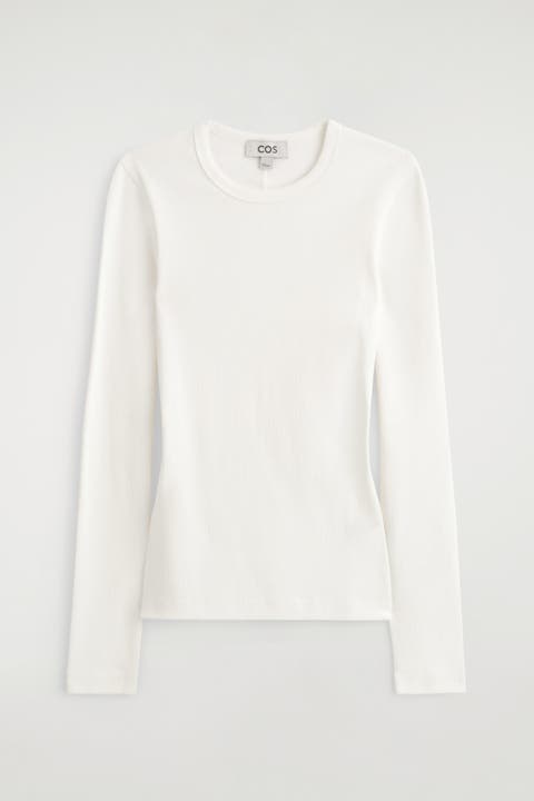 Slim Ribbed Cotton Long-Sleeved Top