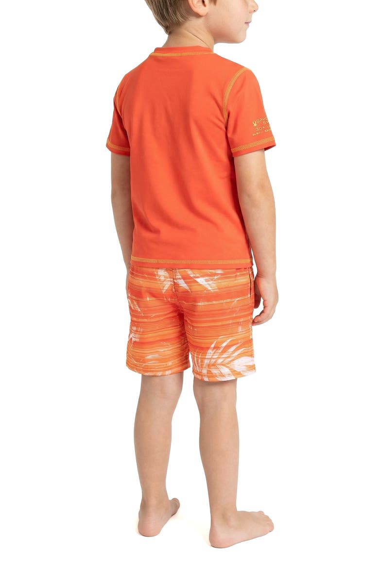 Kids' Rashguard Top & Swim Trunks Set, Alternate, color, TIGRE