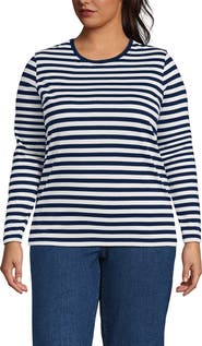 Lands' End Supima Cotton Long Sleeve Crewneck T-Shirt