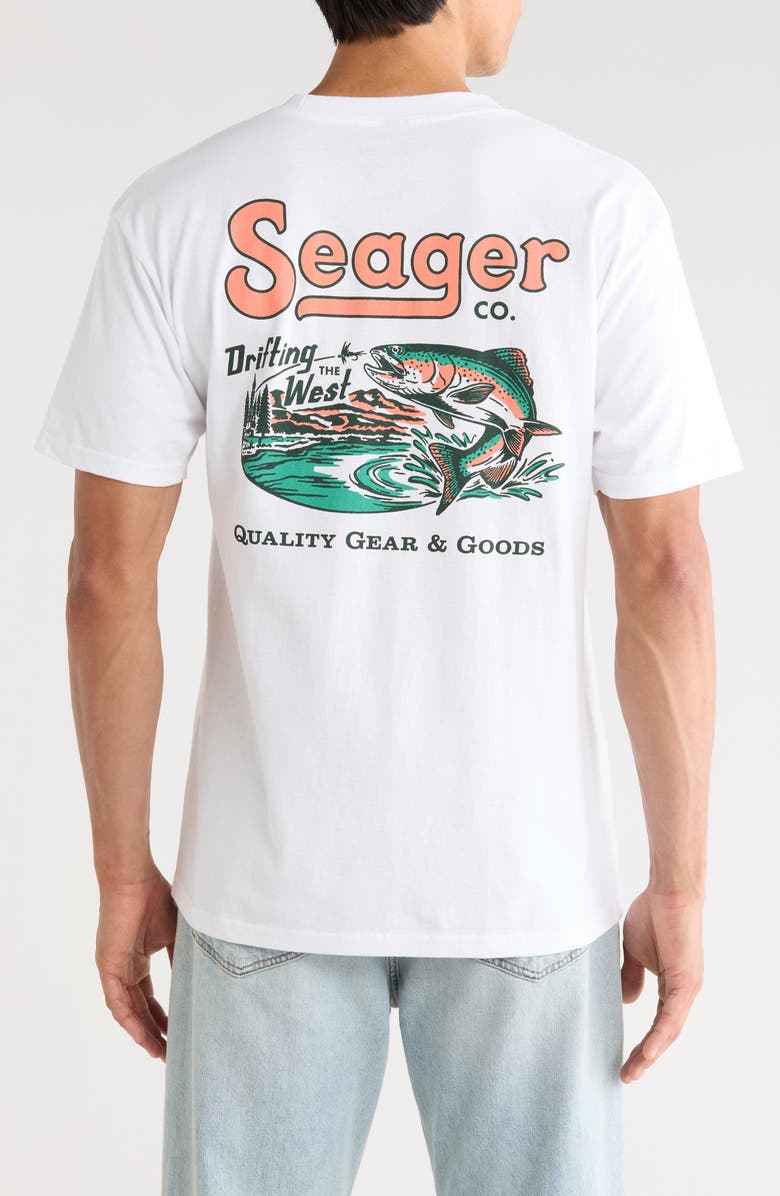 Seager Co Drifting the West Cotton Graphic T-Shirt, Alternate, color, White