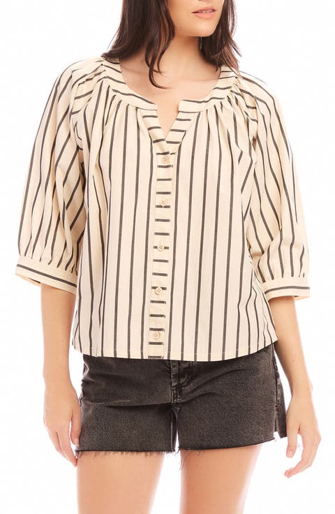 CLANE STRIPE QUILT PUFF TOPS – COLDBECK ONLINE