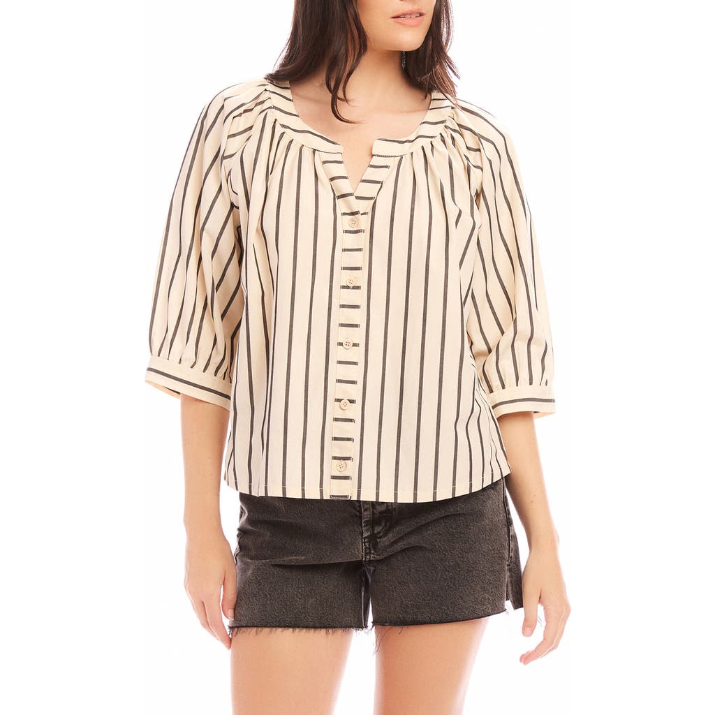 Shop Fifteen Twenty Rilyn Stripe Shirt In Ivory Stripe