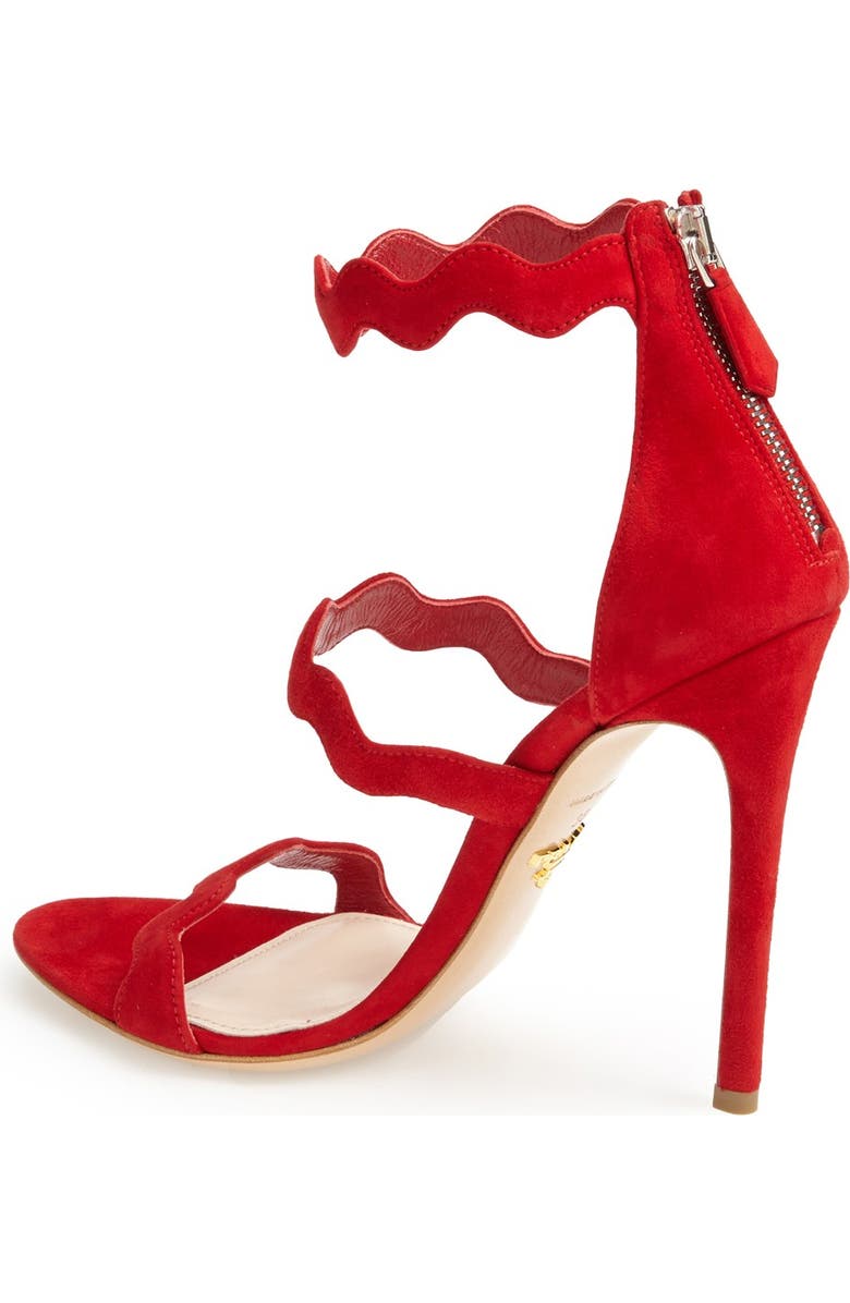 Prada Suede Ankle Strap Sandal, Alternate, color,