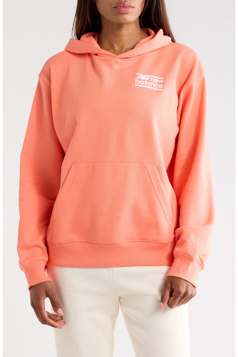 Sport Oversize French Terry Graphic Hoodie, Main, color, RED