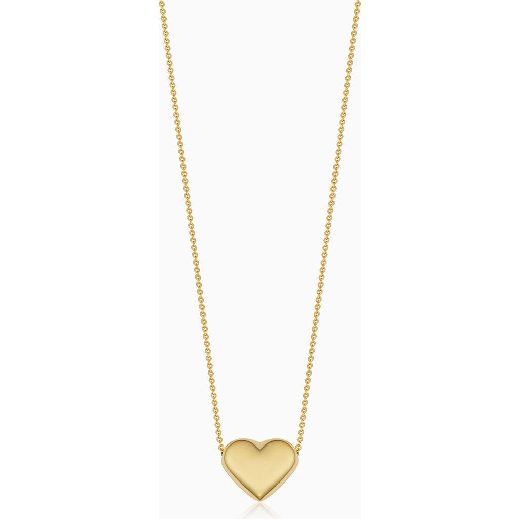 Oradina 14K Gold Heart of Gold Pendant Necklace