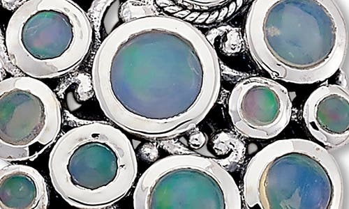 Samuel B. Silver 1.70 Ct. Tw. Opal Cluster Pendant In Opal