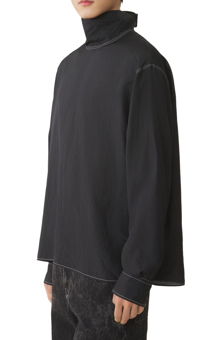 Lanvin Silk High Neck Top, Main, color, 