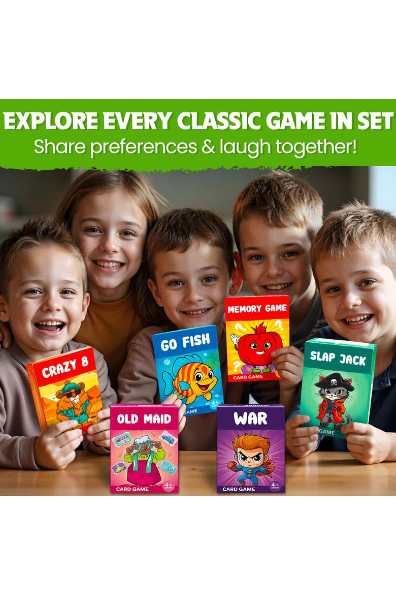Kids Card Games Collection, Alternate, color, Classic 6 original