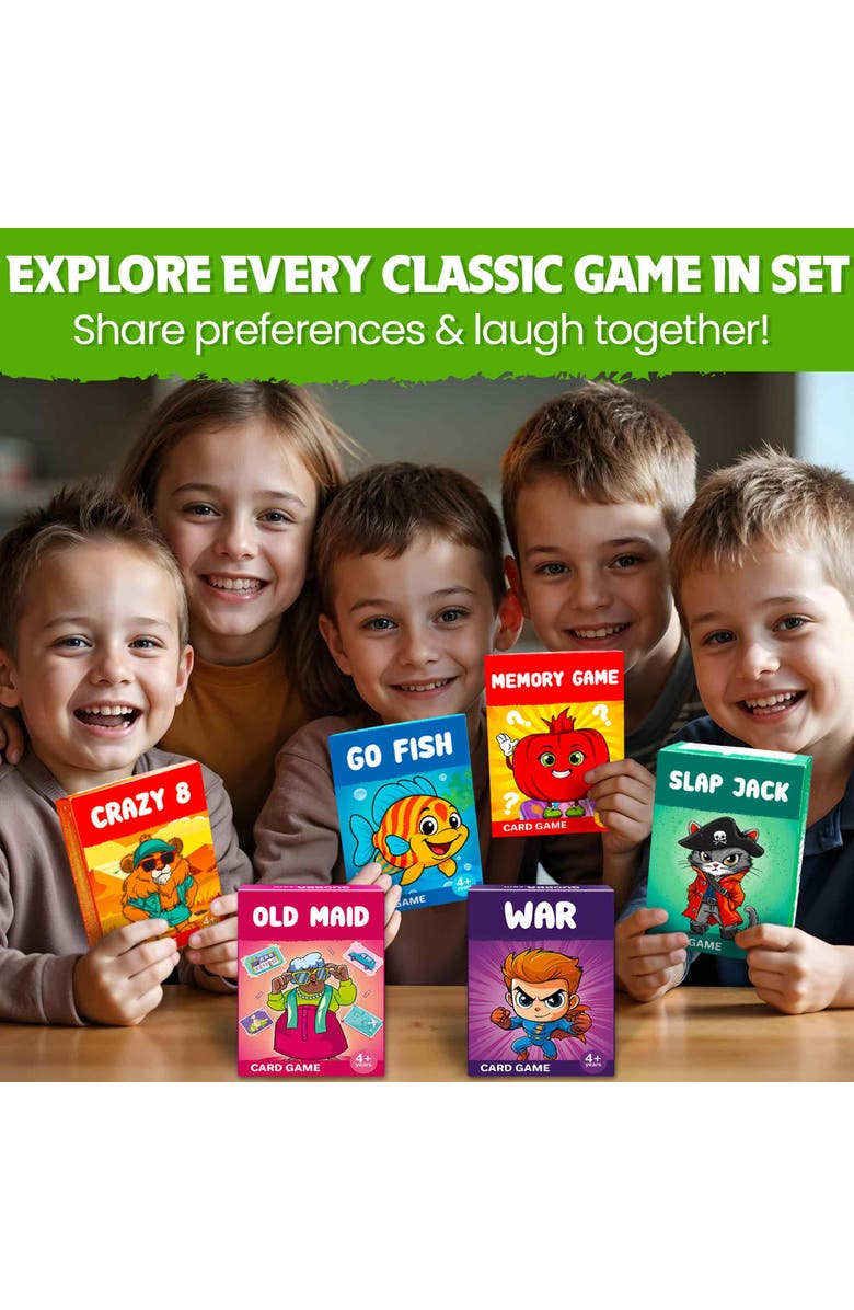 Quokka Kids Card Games Collection Ages 4-8, Alternate, color, Classic 6 Original