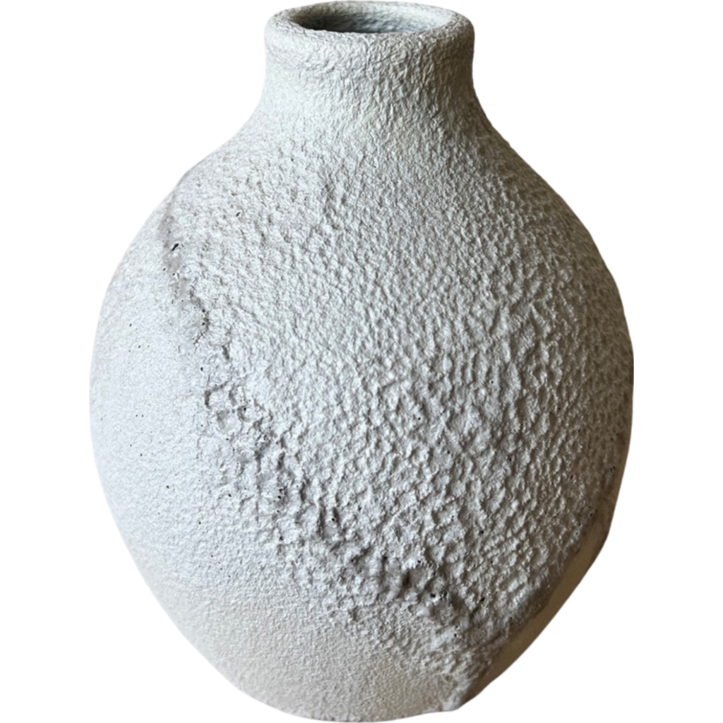 Gina Desantis Ceramics Ara Crater Vase In Gray