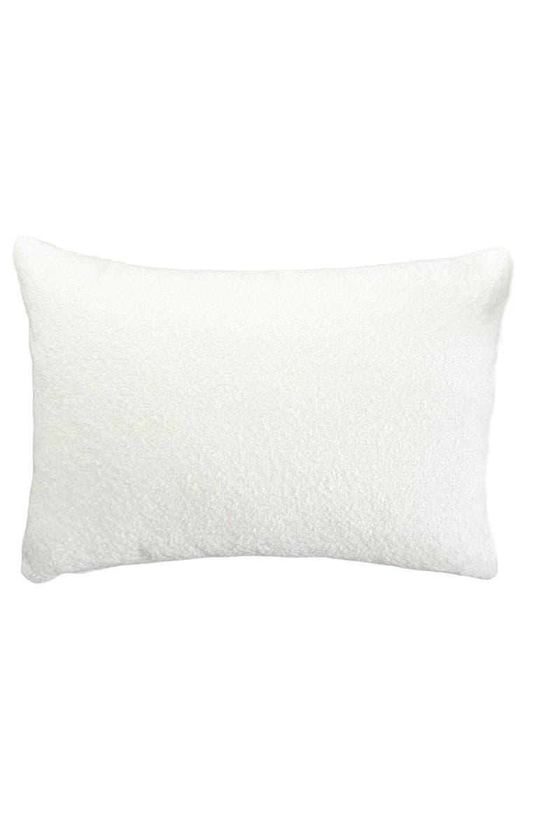 Anaya Boucle Indoor Outdoor Pillow, Main, color, White