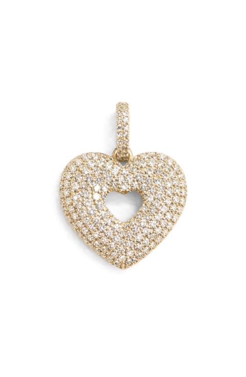 Moissanite Heart Pendant