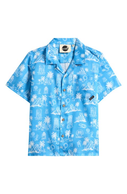 Kids
 Yucatán Print Short Sleeve Button-Up Shirt (Toddler, Little Kid 
Big Kid)