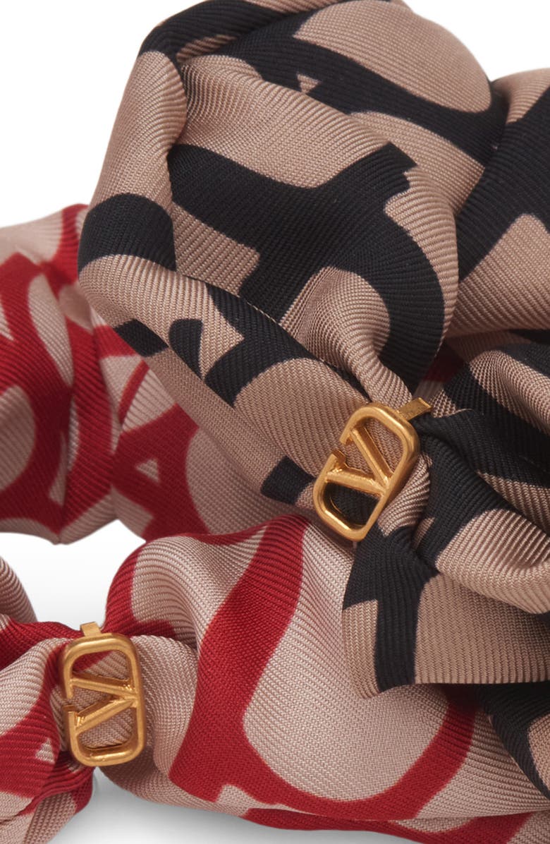 Valentino Garavani VLOGO Silk Twill Scrunchie | Nordstrom display picture 2