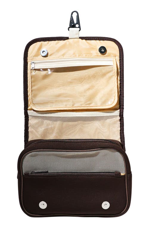Pop Ups Brand Neoprene Water Resistant Hanging Toiletry Case In Brown
