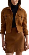 Lauren Ralph Lauren Buckle Trim Serge Crop Jacket