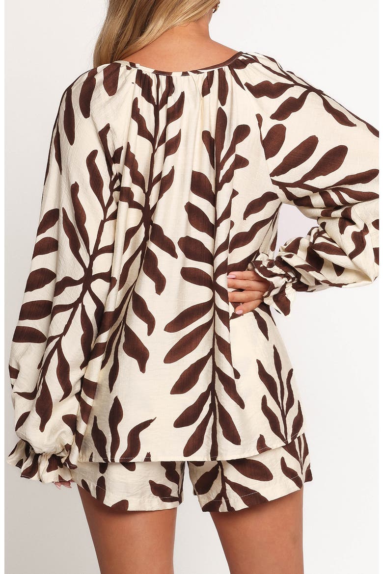 July Long Sleeve Top, Alternate, color, BROWN PALM