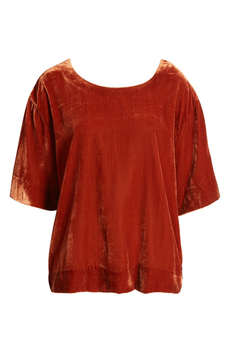 Masai Copenhagen Bibiana Velvet Top, Alternate, color, 