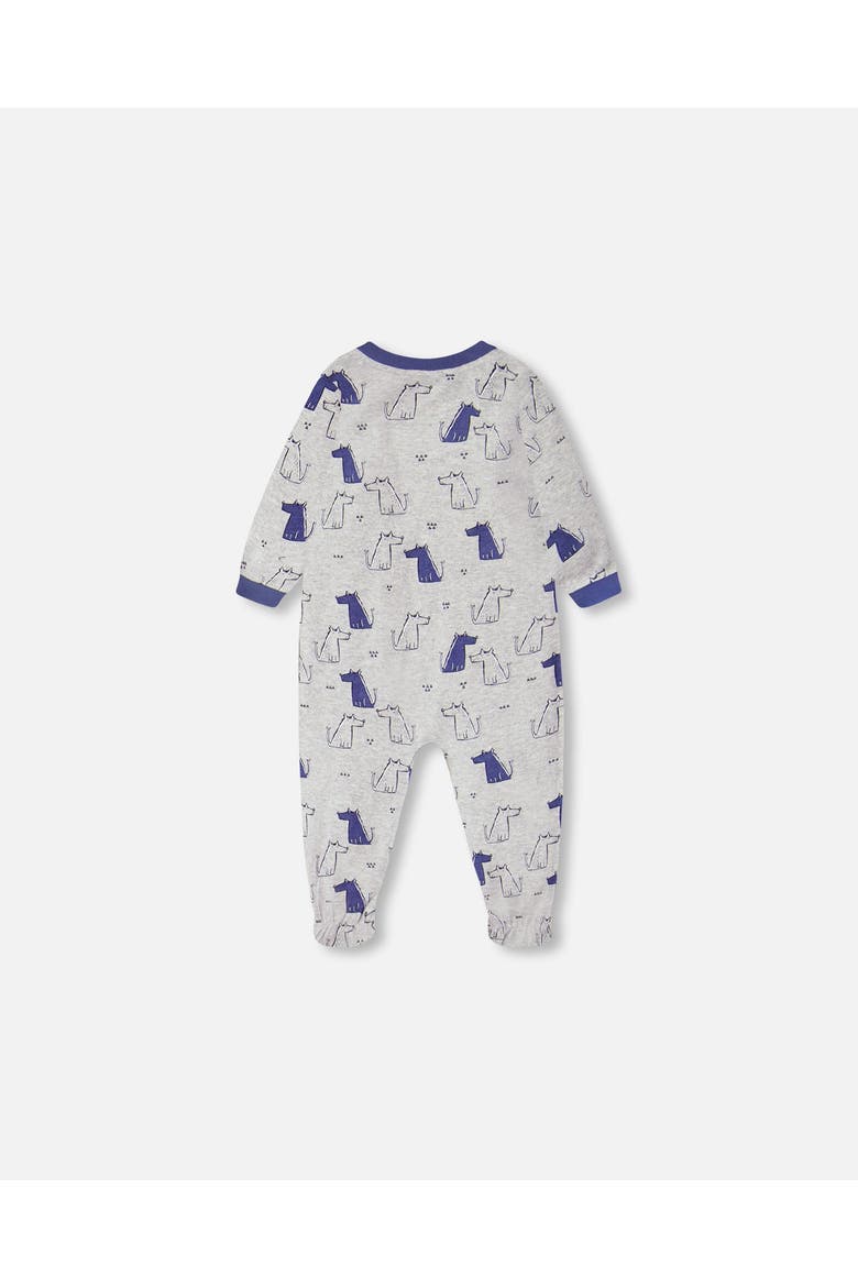 Baby Boy's Organic Cotton One Piece Pajama Grey Mix Printed Dogs, Alternate, color, Grey Mix Printed Dogs