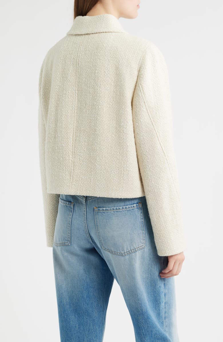 BOSS Cafiore Textured Wool Blend Jacket, Alternate, color, Soft Cream