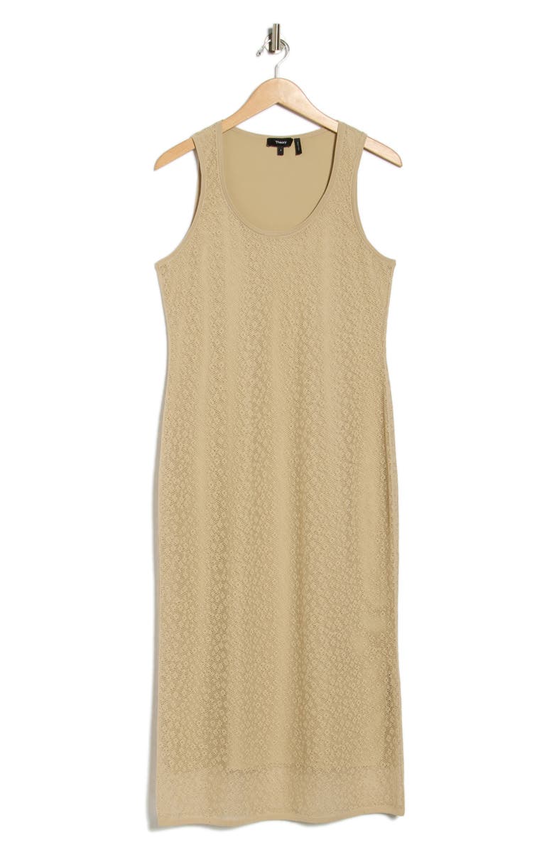Theory Floral Lace Tank Dress, Alternate, color, Warm Sand