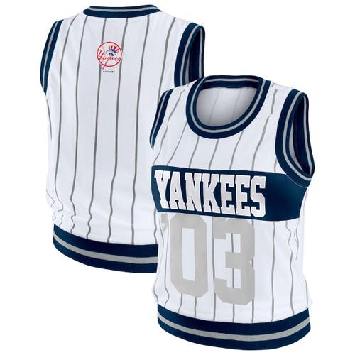 Wear By Erin Andrews White New York Yankees Sporty Tank Top