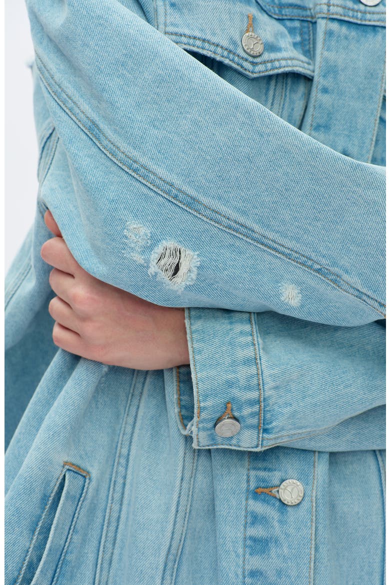 Loose Denim Jacket, Alternate, color, LIGHT BLUE