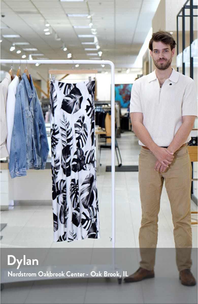 Zeta Palm Satin Maxi Skirt, sales video thumbnail