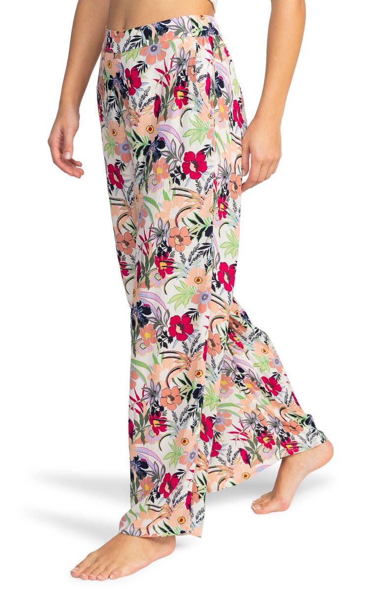 Roxy Midnight New Avenue Print Wide Leg Pants, Alternate, color,