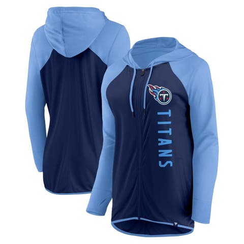 Women's Fanatics Branded Navy/Light Blue Tennessee Titans Forever Fan Full-Zip Hoodie