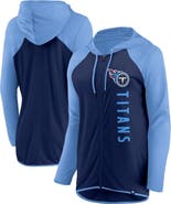 FANATICS Women's Fanatics Branded Navy/Light Blue Tennessee Titans Forever Fan Full-Zip Hoodie