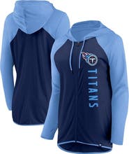 FANATICS Women's Fanatics Branded Navy/Light Blue Tennessee Titans Forever Fan Full-Zip Hoodie