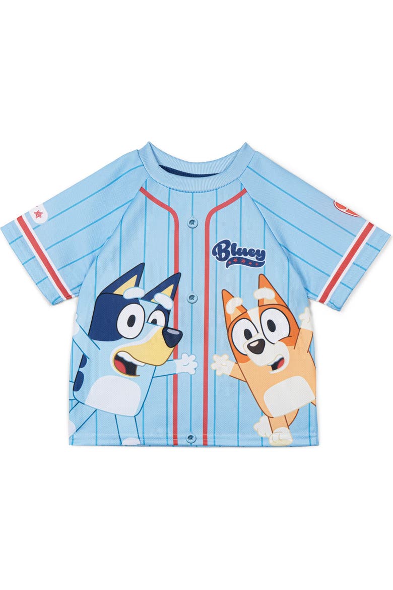 Baseball Jersey and Shorts Set, Alternate, color, Bluey Bingo Blue