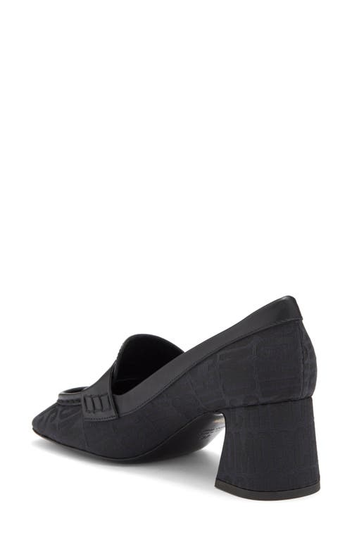 Moschino Logo Jacquard Loafer Pump In Black