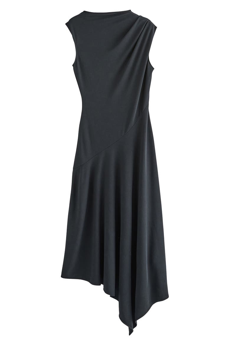 Asymmetric Sleeveless Dress, Alternate, color, BLACK