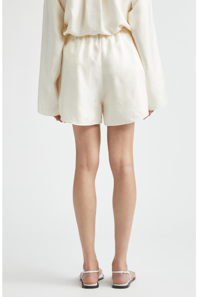 Monogram Organic Silk Pajama Shorts, Alternate, color, CREAM