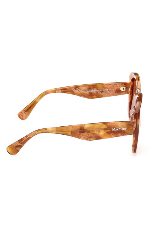 Max Mara 55mm Round Sunglasses In Brown