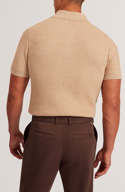 Ted Baker Janko Textured Polo In Brown