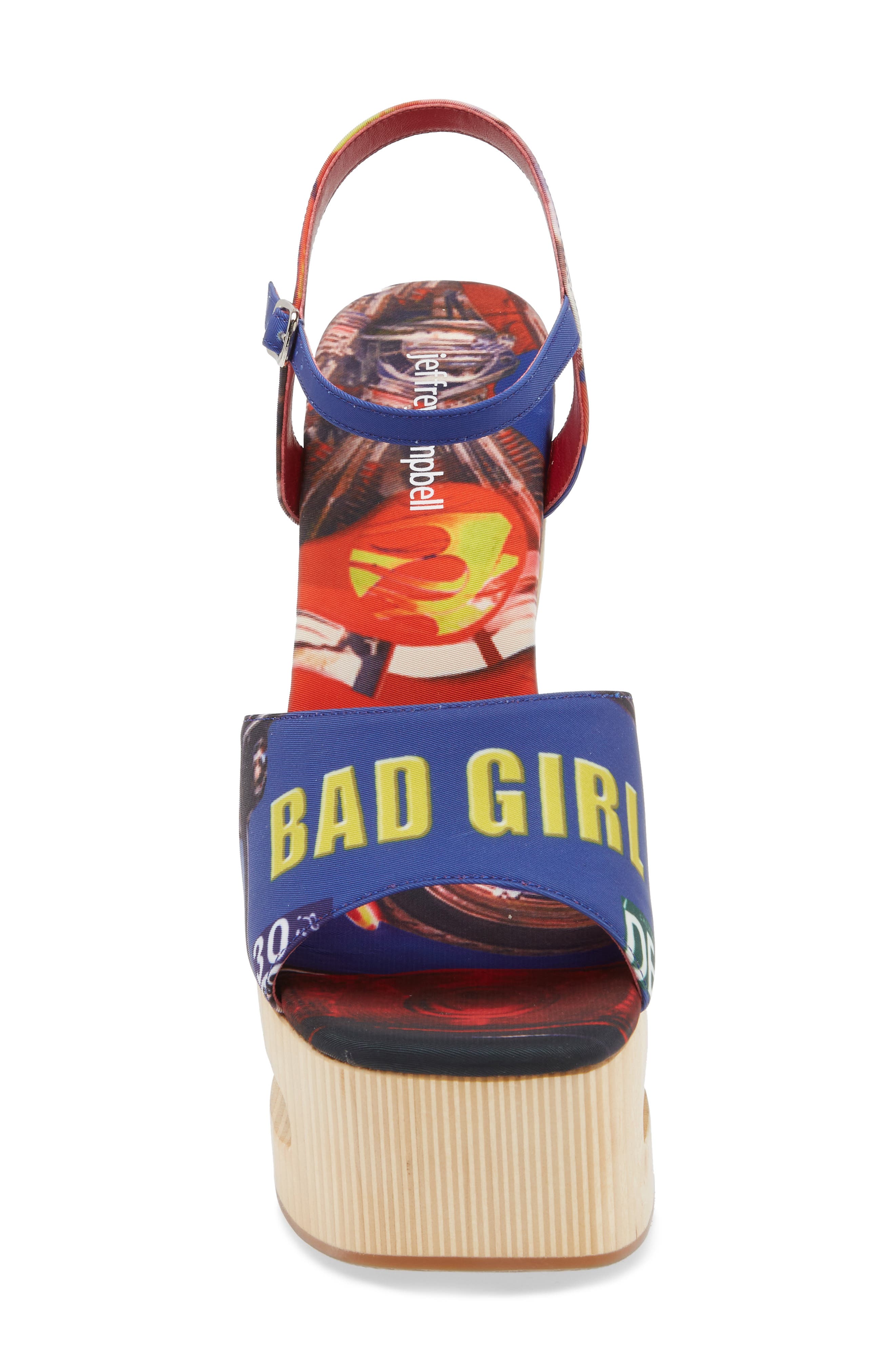 Jeffrey Campbell Flag Girl Platform Wedge Sandal, Alternate, color, 